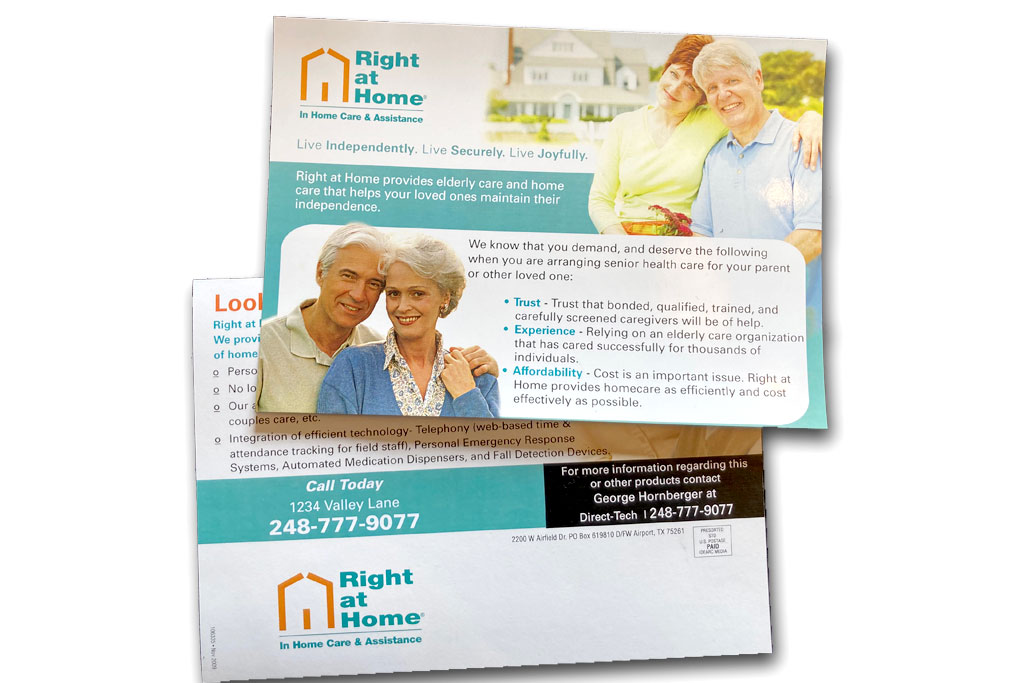 H.A. Marketing Work Sample Direct Mail
