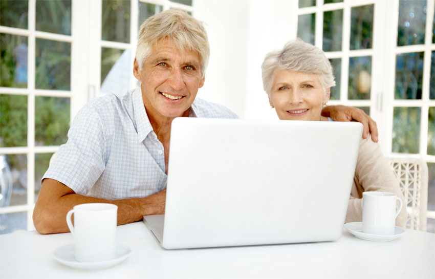 Baby Boomers on a Laptop