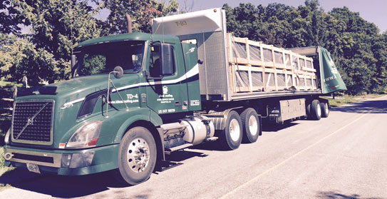 Trucking a Metal Roof